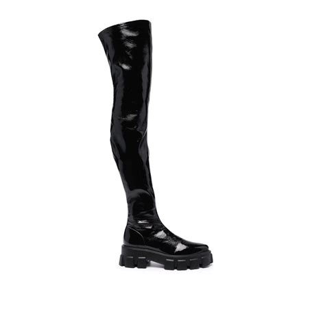 prada ladies boots uk|prada thigh high boots.